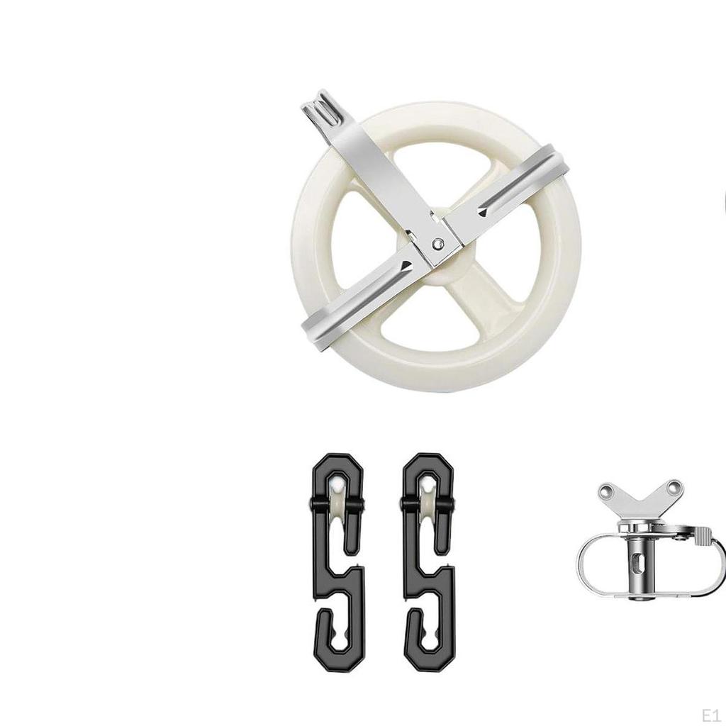 Clothes Line Outdoors Kit with 150ft Wire Rope Rustproof Easy Installation, Smooth S Type