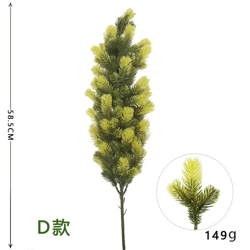 Simulated Pine Branch Single Decorative Christmas Green Plant Ornament Indoor Flower Arrangement Accessories, Simulated Pine Needles