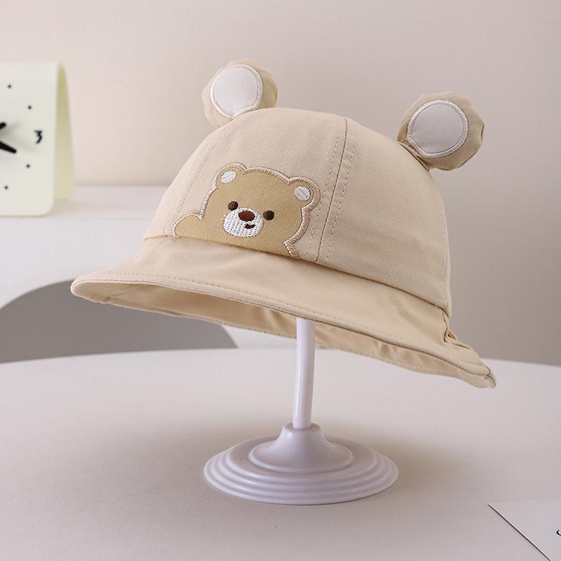 Cute Bear Bucket Hat for Infants & Toddlers - Versatile Sun Protection for Spring, Summer, and Autumn Outings