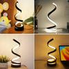 Modern Minimalist Spiral LED Table Lamp Bedside Night Light 3 Color Dimmable Desk Lamp For Bar Cafe Bedroom Living Room Lighting