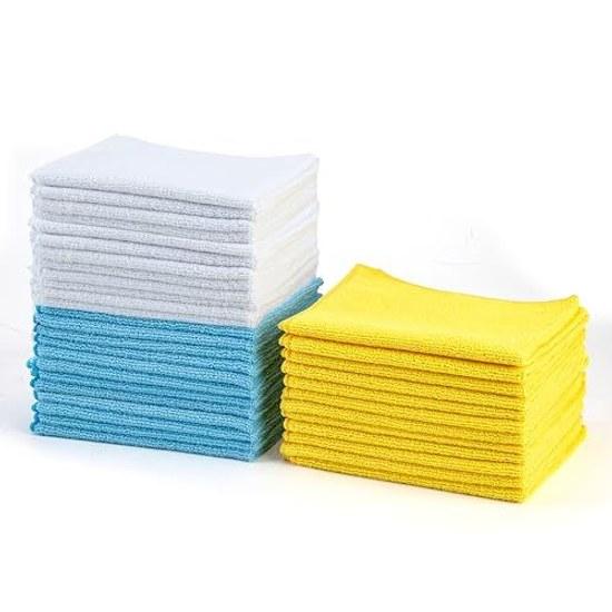 Basics Cleaning Cloth Microfiber Multipurpose Car Wash Wipe Rag 36 Pieces (40 X 30 Cm) Multicolor