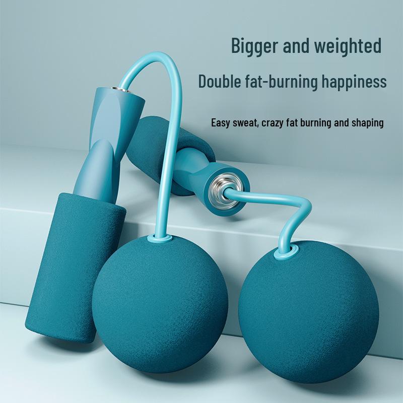 Weighted Cordless Jump Rope with Double Bearings for Indoor Training