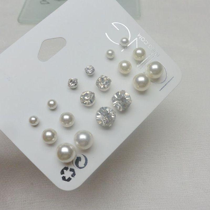 

Японские и корейские минималистичные жемчужные аксессуары с заклепками-рядами в виде больших и маленьких бобов Default