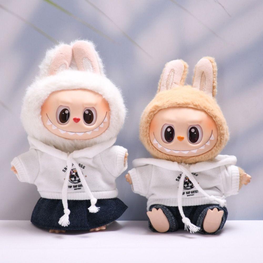 

West Coast Labubu Doll s Hoodie Rap Dog 17cm Plush Dolls Clothes Children Gift Only Hoodie