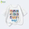 2026 Kids Bluey Cartoon T-Shirt Autumn Winter Short Sleeve Warm Anime Print Comfortable Sweatshirt for Boys and Girls Daily Use