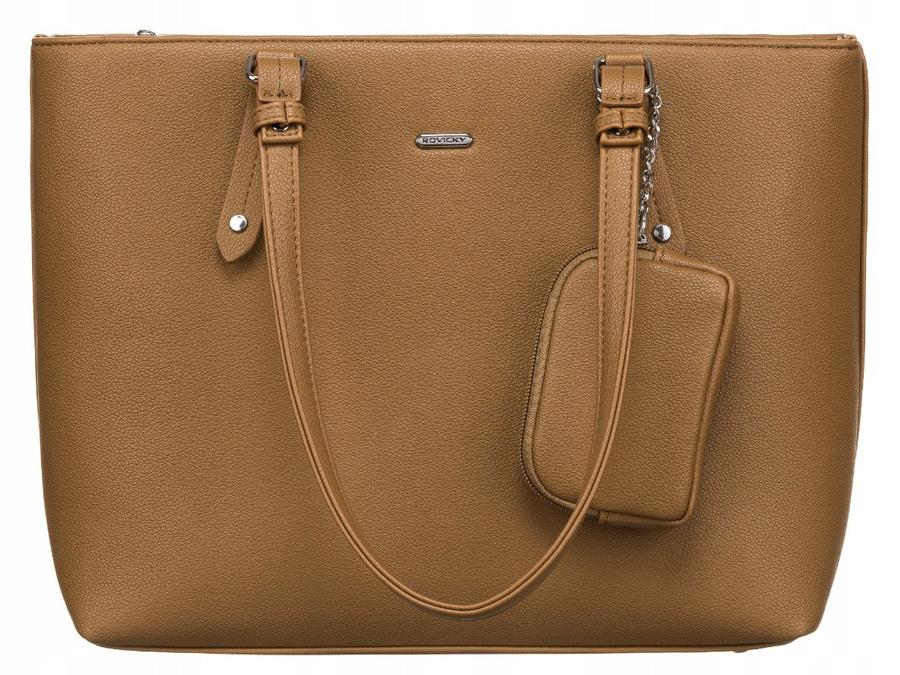 Women's Shopper Bag Made of Eco-leather with an Additional Purse - Rovicky