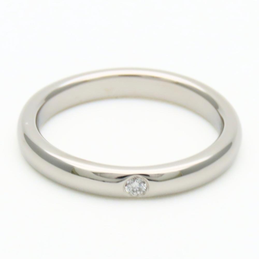 Used TIFFANY&Co. Ring Stacking Band EU#46.5 Pt950Platinum 4.3g Platinum El Saperetti