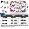Birthday Party Butterfly Gifts Banner, Colorful Polyester Backdrop for Wall Hanging Decor