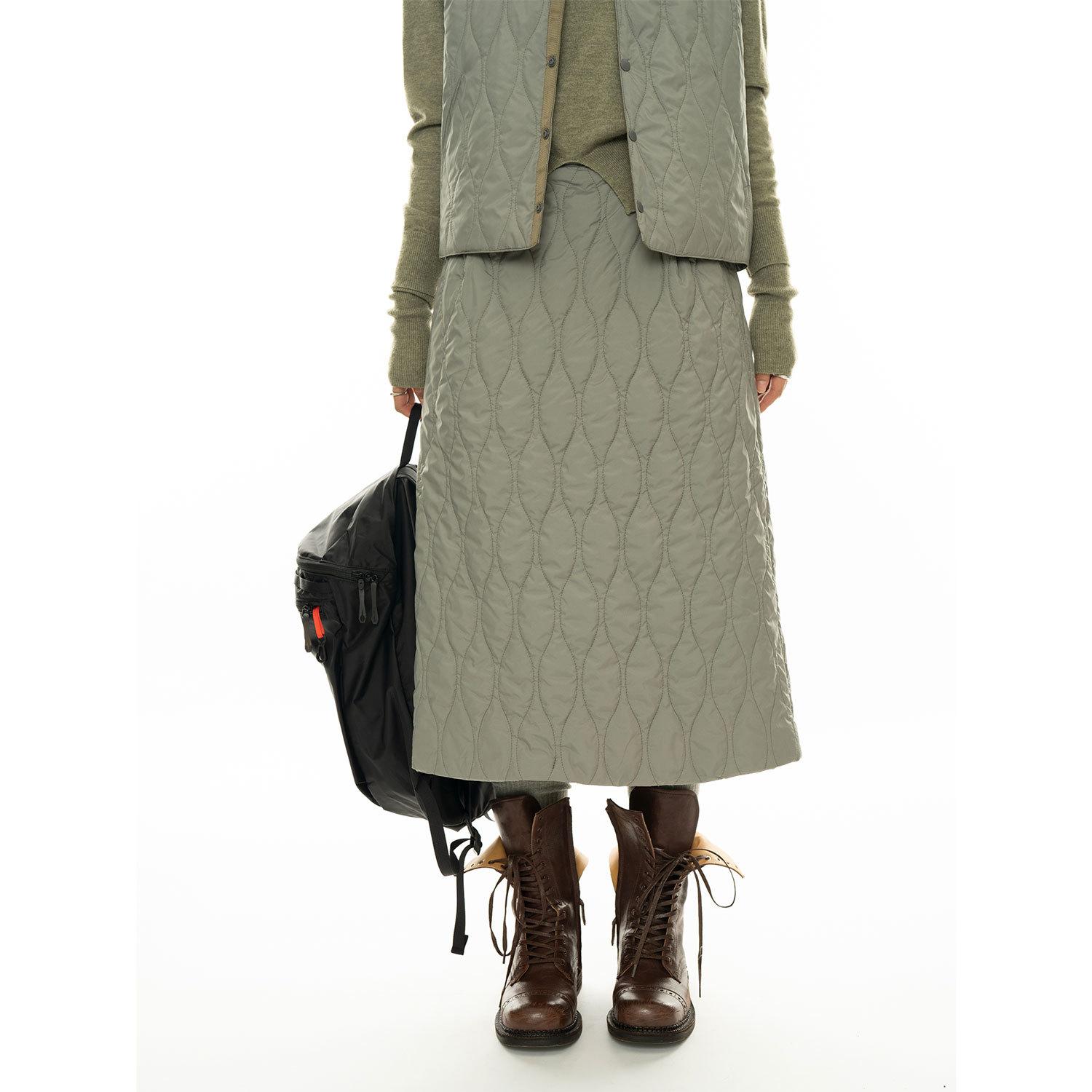 

Johnature Японская ретро-юбка-трапеция с подкладкой, осень-зима, удобная, универсальная, повседневная, теплая, свободная, женская M зелёный