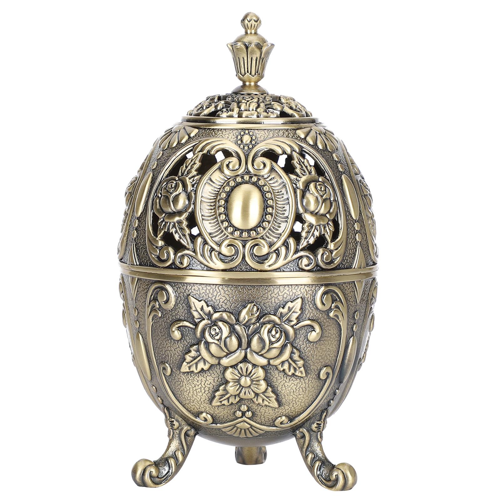 

Vintage Incense Burner Holder Ornament Decoration Home Office Bedroom Metal Craft Gift