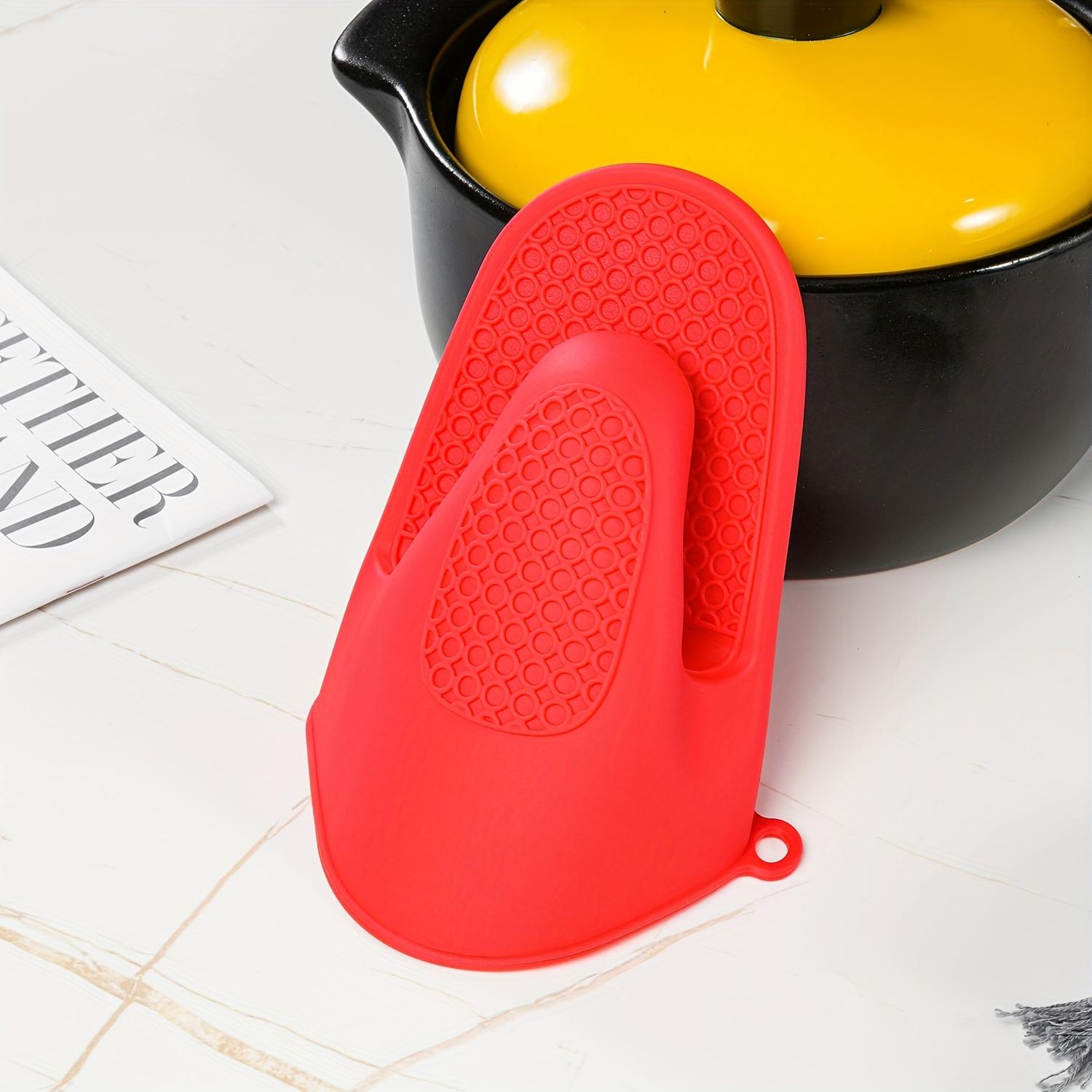 2pcs Heat Resistant Silicone Cooking Gloves BBQ Grilling Oven Mitts for Barbecue Cooking Baking