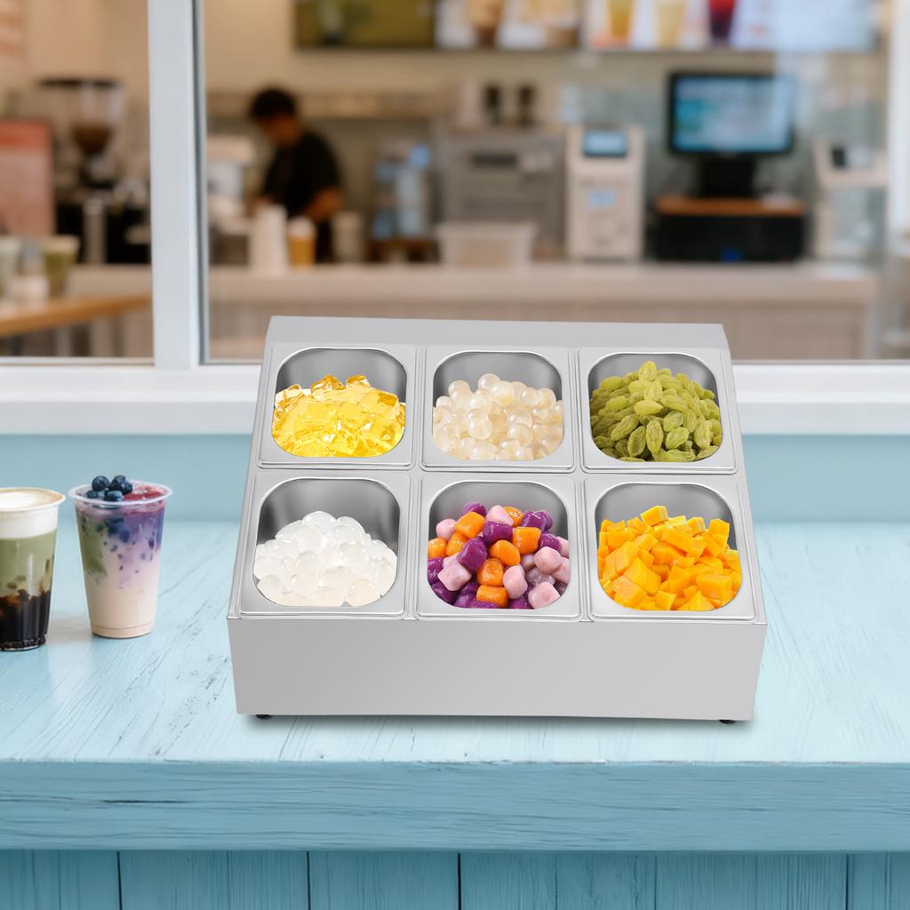 Stainless Steel Two-Tier Spice Rack Organizer, Countertop Inclined Holder with 6 Pans, Modern Silver Seasoning Storage Stand