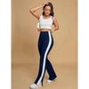 High-waisted, Slim-Fit, Wide-Leg Pants High Waist Slim-Fit Contrast Colors Wide-Leg Pants