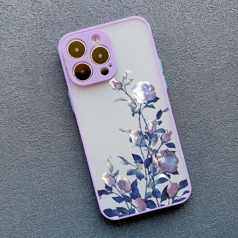 Rose Flower Phone Case For iPhone 11 Case iPhone 15 14 Pro Max 11 12 13 Pro Max Mini XR XS X 7 8 14 15 Plus SE2 Shockproof Cover