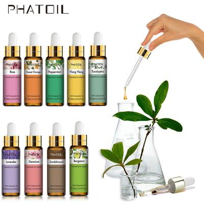 PHATOIL 10ML Damlalıklı Lavanta Vanilya Okaliptüs Saf Doğal Uçucu Yağlar Gül Yasemin Ylang Ylang Difüzör Aroma Yağı
