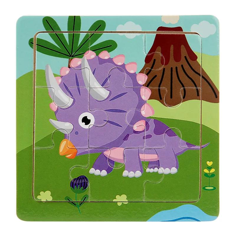 3D Puzzles Cartoon Animals Montessori Game Children Cognitive Jigsaw Puzzle Infant Playthings Educational Toys Ideal for Toddler