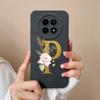 Cases For OPPO Realme12 12x 5G Elegant Rose Letter Soft Liquid Silicone Lens Protective Back Covers For Realme 12 X Bumper Funda