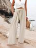 2026 Women's Cotton Linen Casual Solid Color Straight Leg Pants In Thirteen Colors