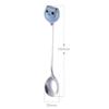 Coffee And Dessert Spoons Flatware Kitchen Tools Ice Cream Cartoon Stirring Spoon Stainless Steel Long Cat Handle Ceramic Spoon