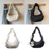 Simple Pure Color Nylon Crossbody Bag For Casual Girls With Soft Structure