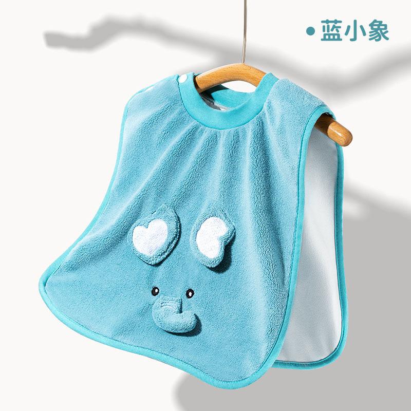 1-3 Years Old Children Coral Velvet Washcloth Wash Face Brush Bib Baby Bib Towel Rinse Face Washcloth