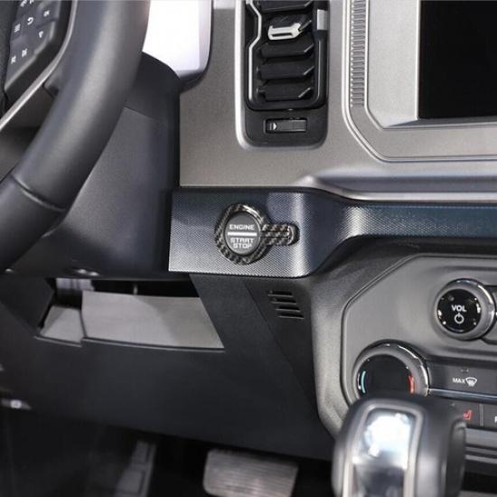 For -2024 Ford Bronco Carbon Engine Start Stop Push Button Switch Cover Trim