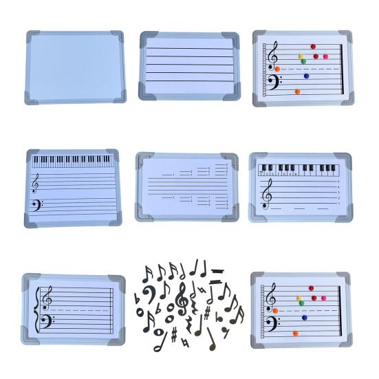 Double-Sided Magnetic Music Staff Whiteboard High Low Notes Teaching Aid Mini Dry Erase Board Students Teachers Music Classroom Supplies