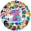 60Pc Fire Wing Dragon Cartoon Stickers Same Cute Stickers Vtuber Luggage Stickers Mug Stickers Notebook Decoration Stickers