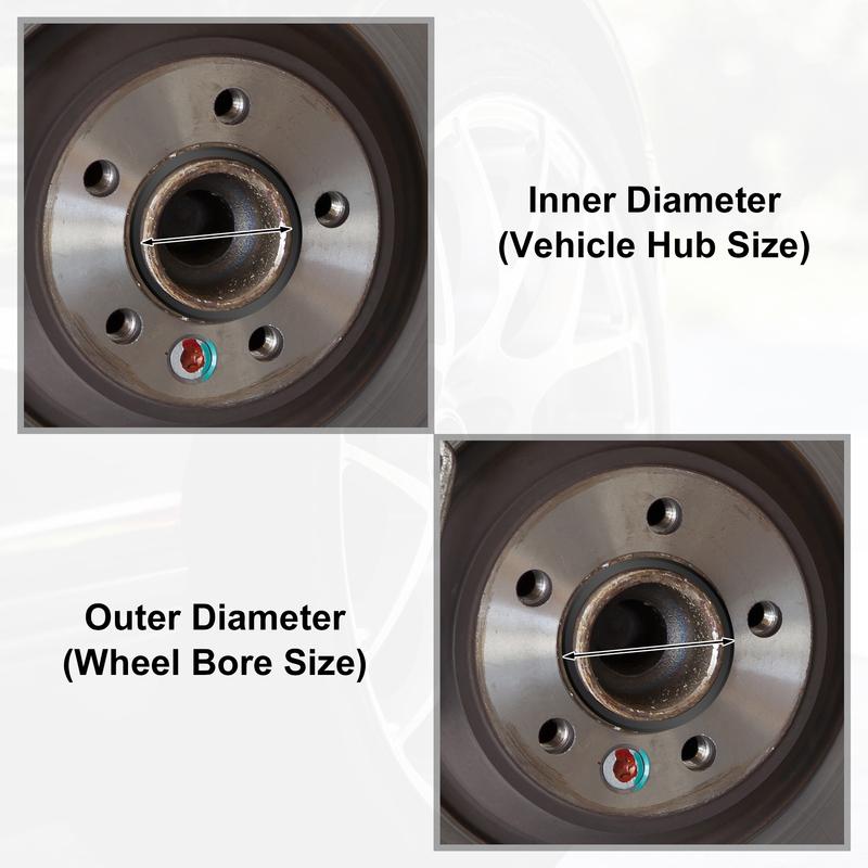 UXCELL 4pcs 67.1mm To 60.1mm 72.6mm To 57.1mm 66.6mm To 57.1mm Car Hub Centric Rings Wheel Bore Center Spacer Hub Rings