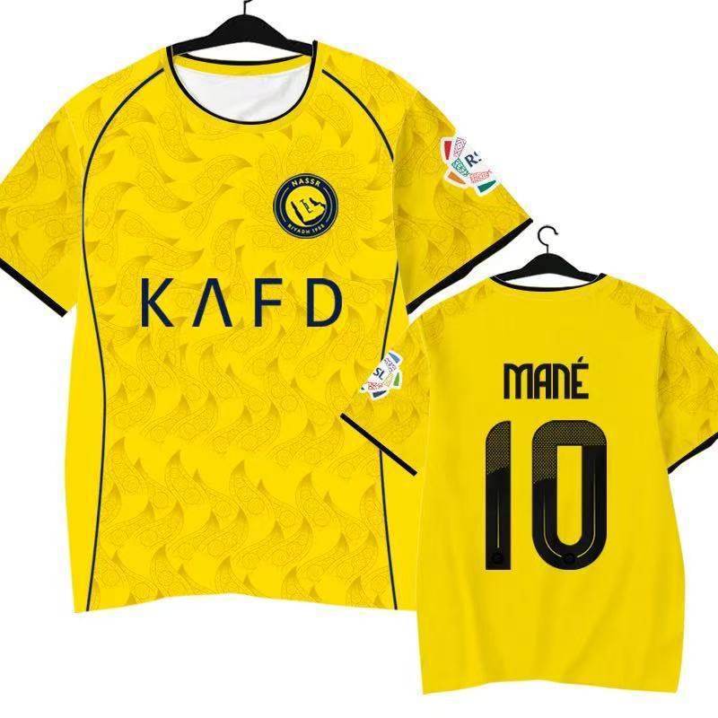 Saison 25-26 Riyadh victoire équipe C Ronaldo maillot de football séchage rapide manches courtes tendance et confortable T-shirt pour homme à manches courtes