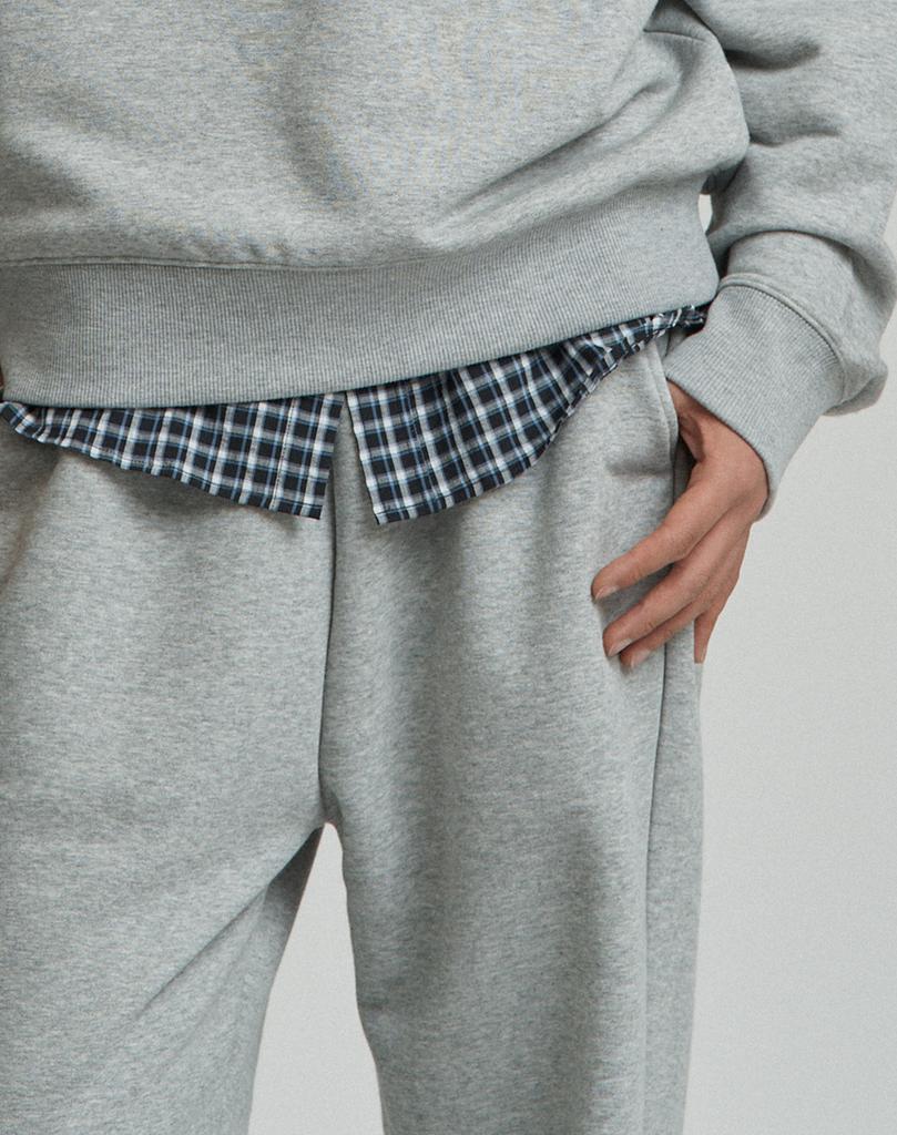 Work On Body Off Basic Semi-Overfit Cotton Sweatpants [Melange Grey]