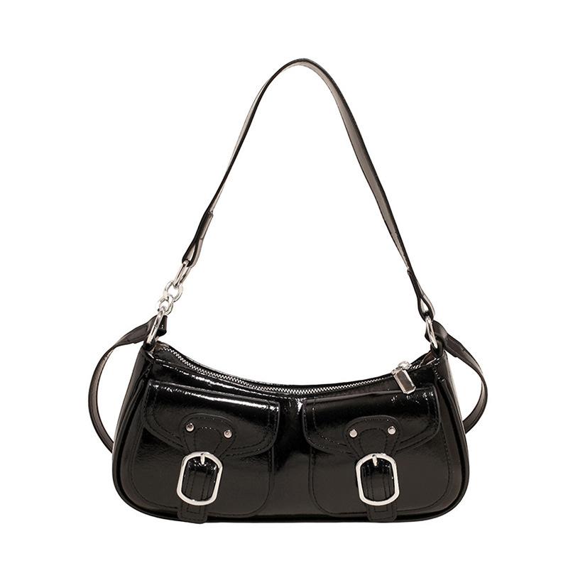 

Тренд подмышечной сумки универсальная сумка женская 2025 новая мода плиссированная сумка-пельмень корейская версия нишевая высококлассная сумка на плечо чёрный