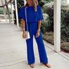 Women Fashion Leisure Solid Color Lace-Up Short Sleeves Female Jumpsuit