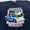 Vintage 90s STREET MUSCLE CAR HOT ROD T-Shirt MEDIUM/LARGE Soft