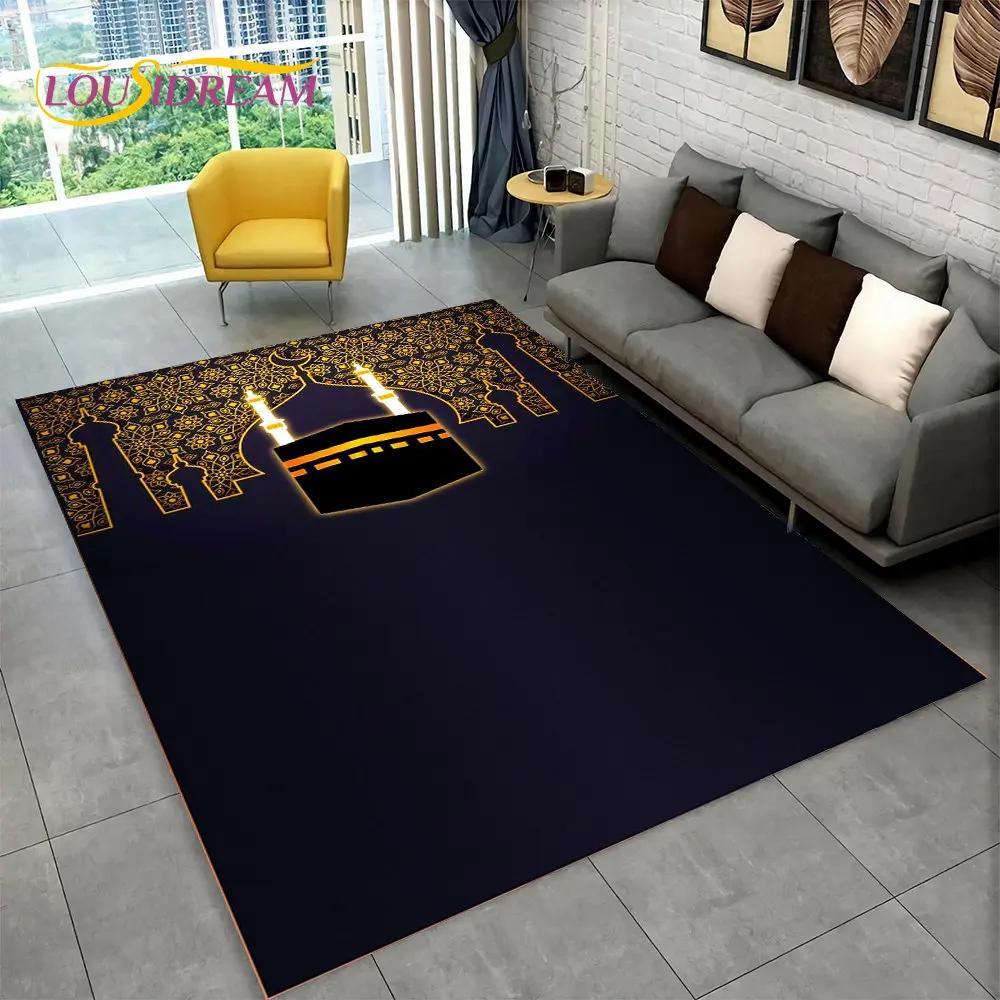 Islam Muslim Portable Prayer Kneeling Poly Mats,Carpet Rug for Living Room Bedroom Sofa Mosque Decor,Waterproof PrayerFloor Mat