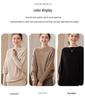 Asymmetrical One-Shoulder Batwing Sleeve Cashmere Top for Women (Spring/Autumn/Winter 2023)