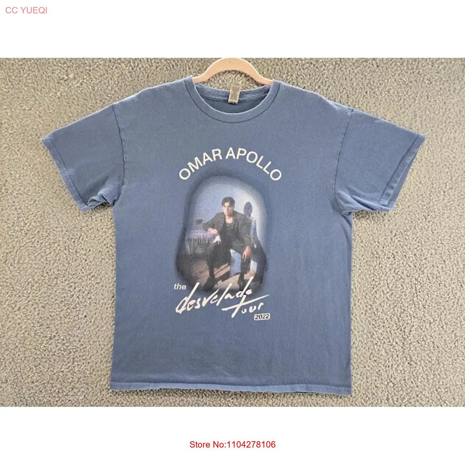 

Omar Apollo T Shirt Mens Large Desvelado Official Tour Blue 2022 Band vintage Washed Breathable fashion Casual Versatile 5XL різнокольоровий