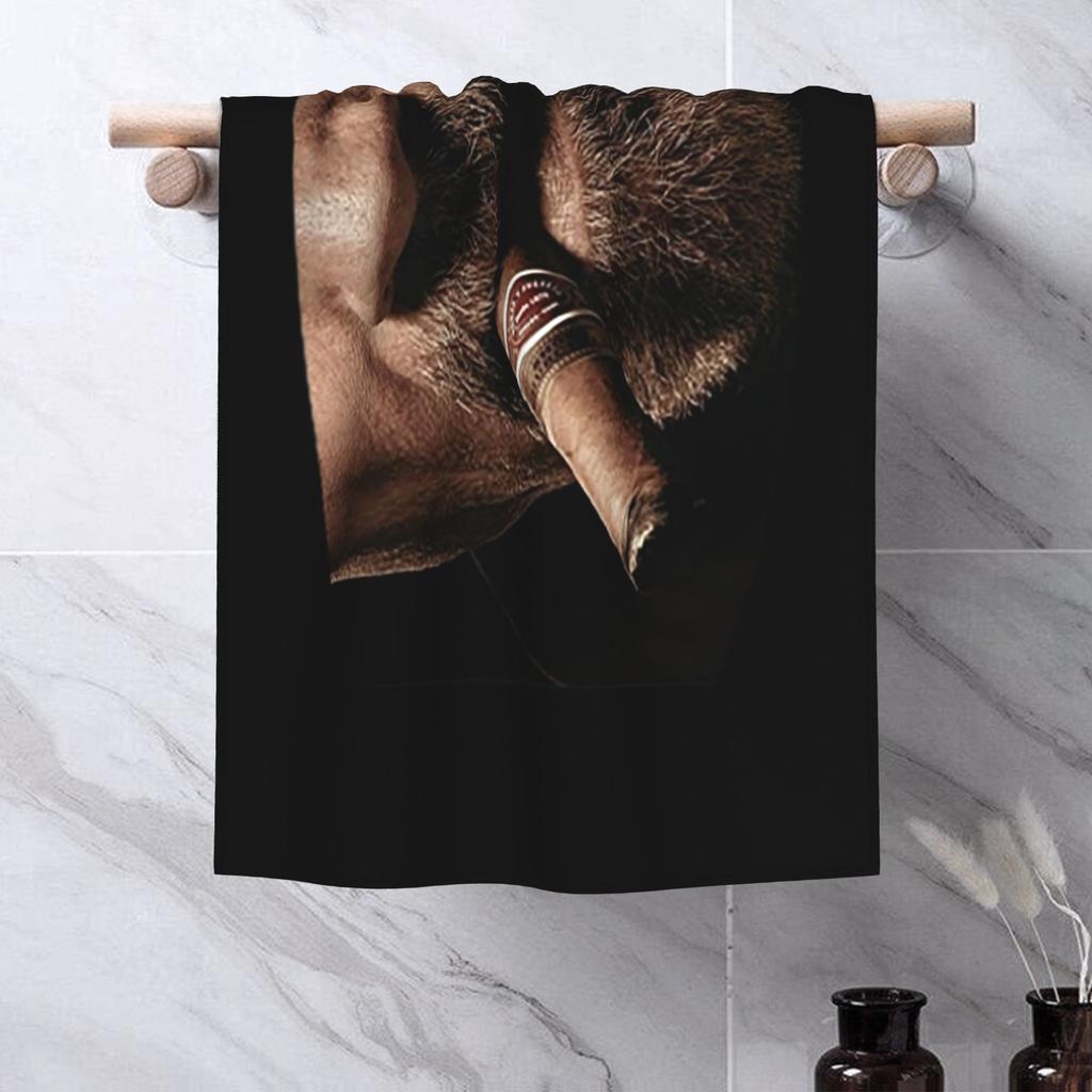 Arnie CigarFace Soft Face Towel Quick Dry Pool Bath Cotton Towels Absorbent