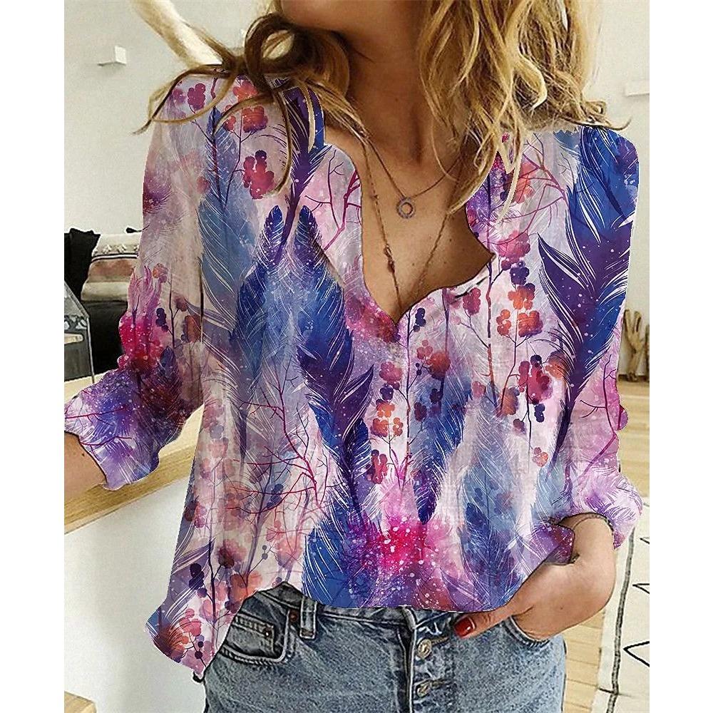 Temperament Loose Blouse Fashion Casual Woman Shirt Elegant Long Sleeve Shirt Woman Holiday Weekend Top
