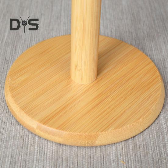 Bamboe Kopjeshouder Boom 6 Haken Koffiemok Rek Antislip Koffiekop Standaard Eenvoudige Installatie Mok Organizer Standaard voor Keuken Aanrecht