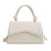 Spring 2025 new fashionable and simple popular simple shoulder portable oblique span women's bag foreign style solid color small square bag