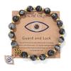 Lucky Turkish Evil Eye Pendant Beads Bracelet Handmade Natural Stone Charm Elastic Bangles Men Women Fashion Yoga Energy Jewelry