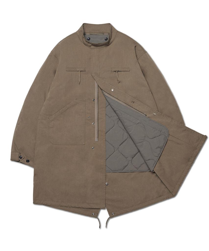 Nomanual Patched Emblem Parka - Washed Brown