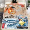 Customized Name Personalized Blanket Pokemon Charizard Flannel Blanket Home Sofa Lunch Break Blankets Children Student Kids Gift