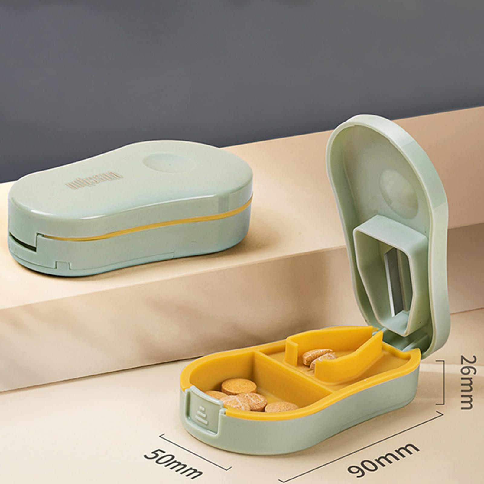 

Портативный резак для лекарств, разделитель, блокировка, разделитель, коробка для резки таблеток, пылезащитная коробка для резки таблеток, ящик для хранения для путешествий на открытом воздухе армия зеленый