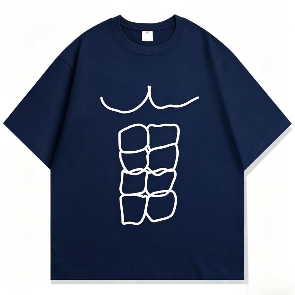 Funny Fitness Abs Printed T Shirts Graphic T Shirts High Quality Unisexs And Unisexs Short Sleeved T Shirts Unisexs Sportswear Tops
