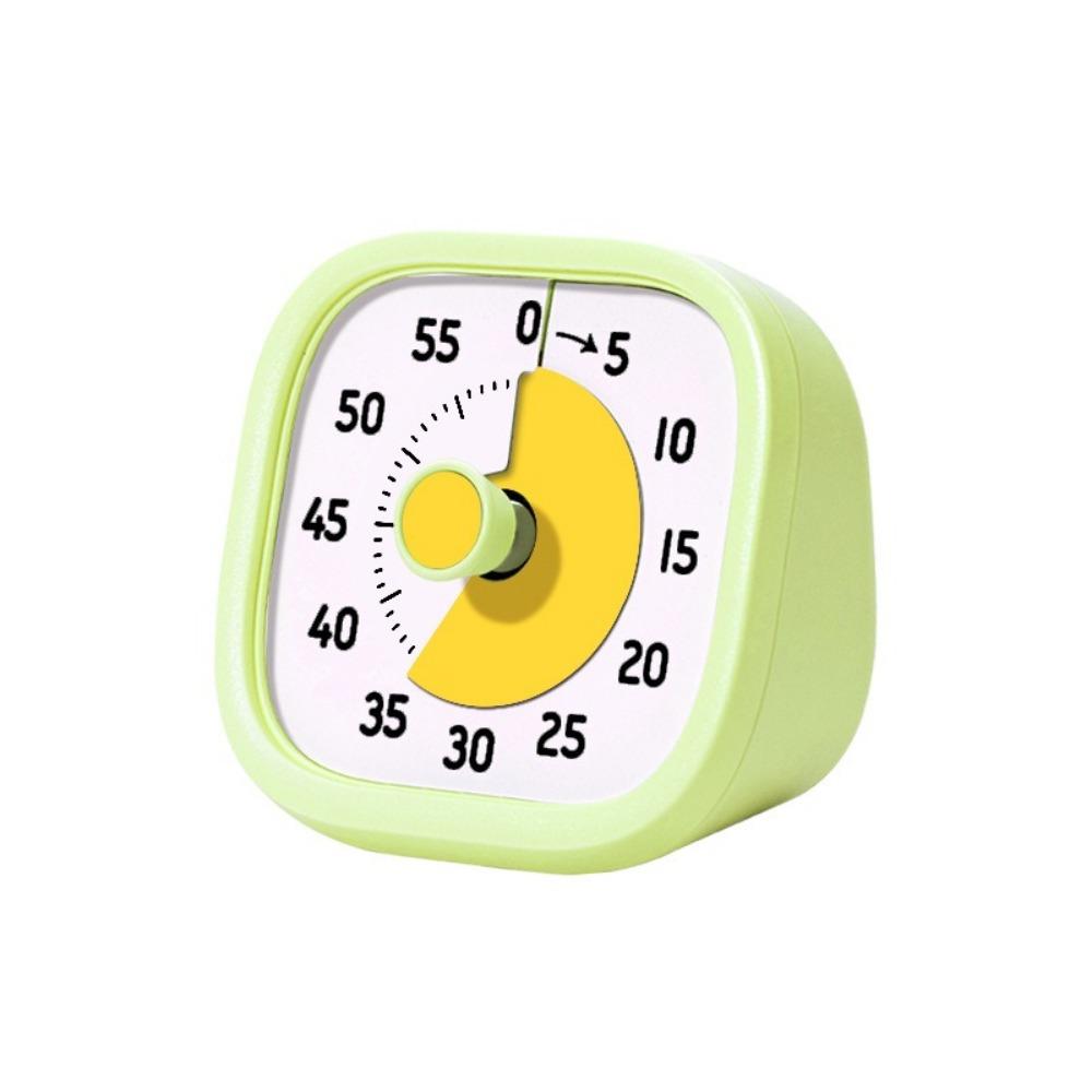 Convenient 60-Minute Visual Timer Silent Self-discipline Countdown Timer Square Loud Kitchen Cooking Timer Students Learning