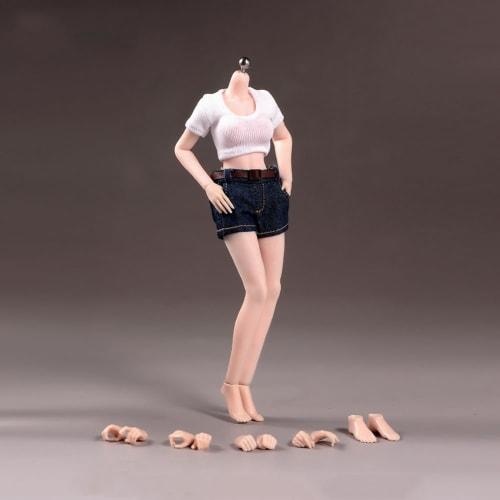1/12 Scale Female Body, 6-Inch Super Flexible 22-Joint Seamless Female Body Micro Beauty 3D Action Doll with Detachable Legs, Suitable for Hobby Colle