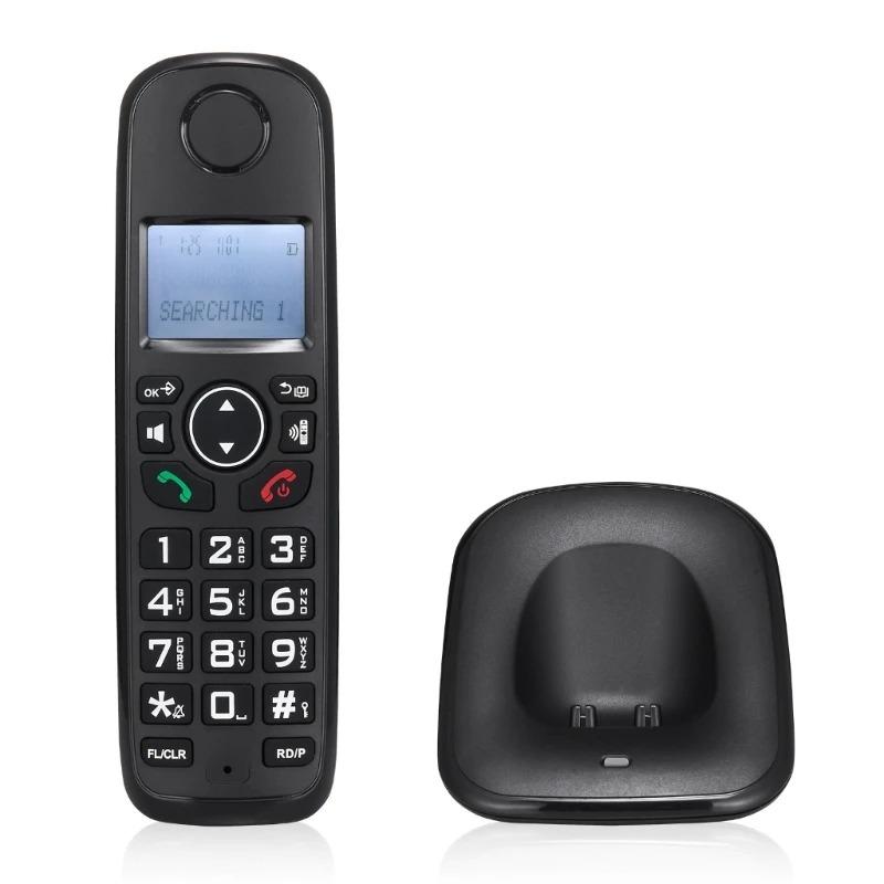 D1001 Cordless Landline Home Office Desk Phone with Caller Recognition Sound and Noise Reduction Function