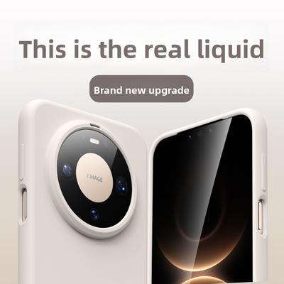 Großporige Flüssigsilikonhülle für Huawei Mate 80 Pro, Hautgefühl Pura80pro Unifarbene stoßfeste weiche Hülle
